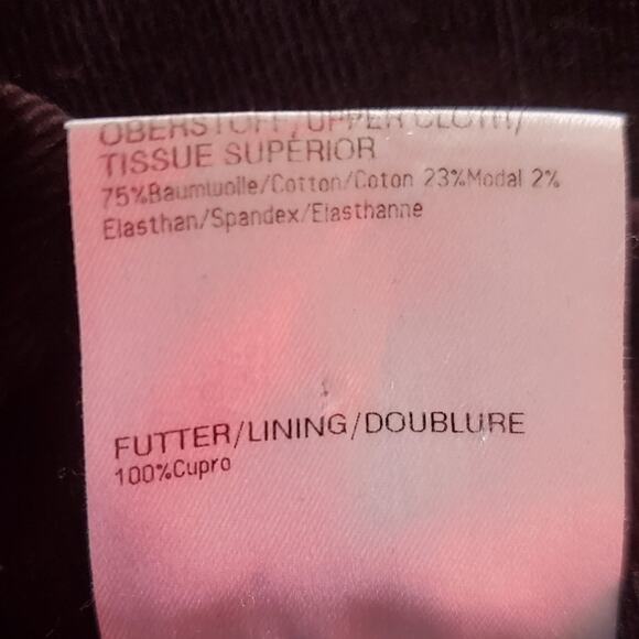 Louis Feraud Brown Corduroy Knee-Length Straight Pencil Skirt Size 10 - Picture 7 of 7